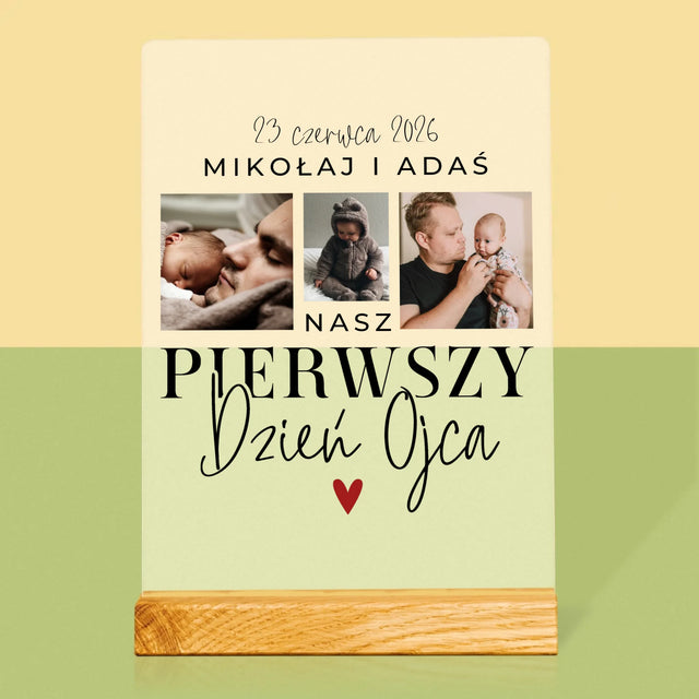 Fotokolaż: Na Pierwszy Dzień Ojca - Wydruk Na Szkle Akrylowym