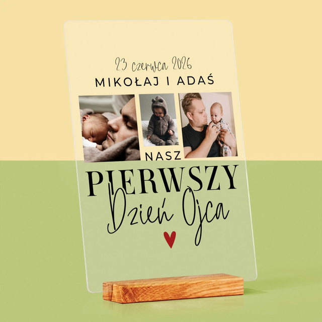 Fotokolaż: Na Pierwszy Dzień Ojca - Wydruk Na Szkle Akrylowym