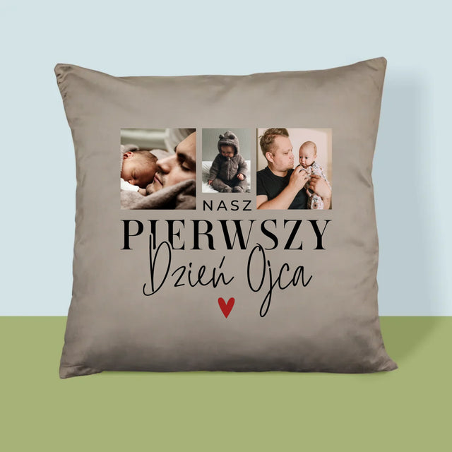Fotokolaż: Na Pierwszy Dzień Ojca - Poduszka z Nadrukiem