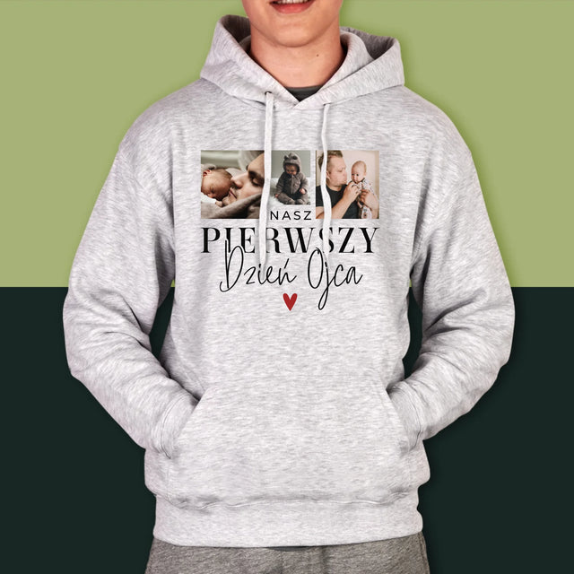 Fotokolaż: Na Pierwszy Dzień Ojca - Bluza Męska z Kapturem