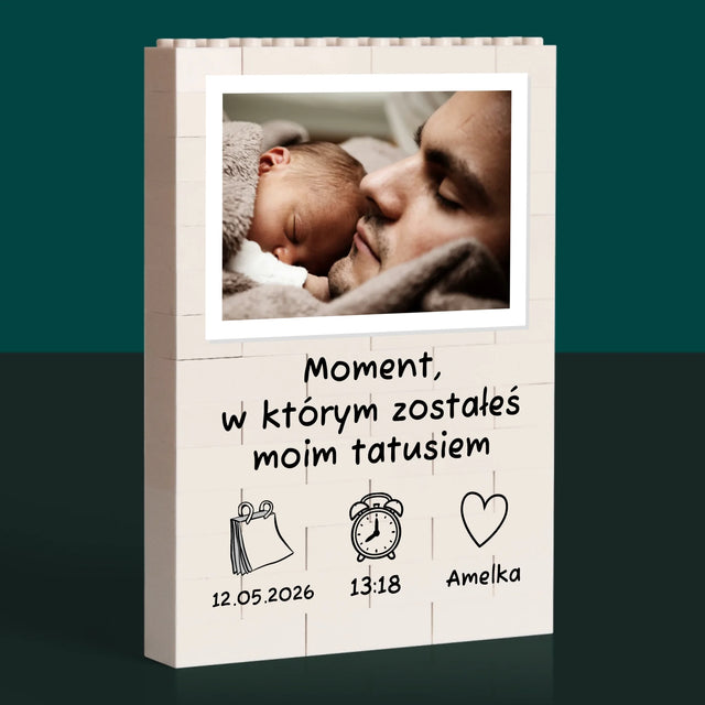 Zdjęcie i Podpis: Zostałeś Tatusiem - Klocki LEGO z Nadrukiem