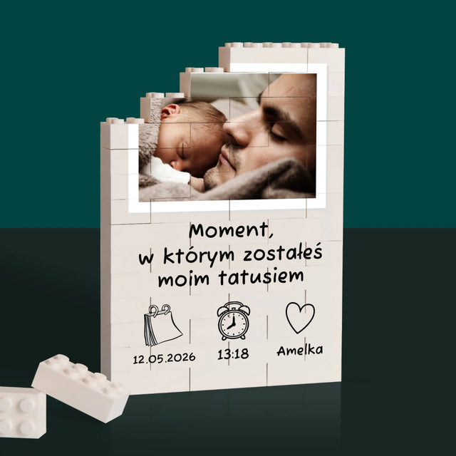 Zdjęcie i Podpis: Zostałeś Tatusiem - Klocki LEGO z Nadrukiem