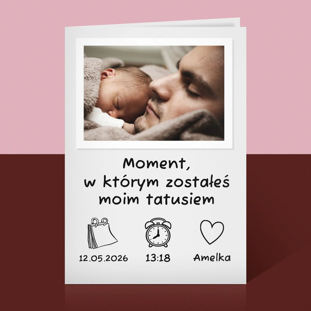 Zdjęcie i Podpis: Zostałeś Tatusiem - Kartka z Życzeniami