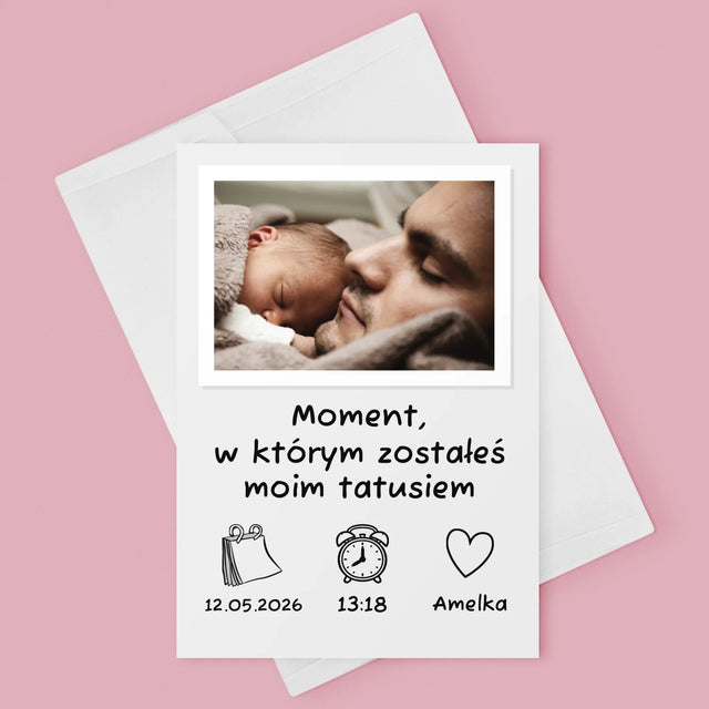 Zdjęcie i Podpis: Zostałeś Tatusiem - Kartka z Życzeniami