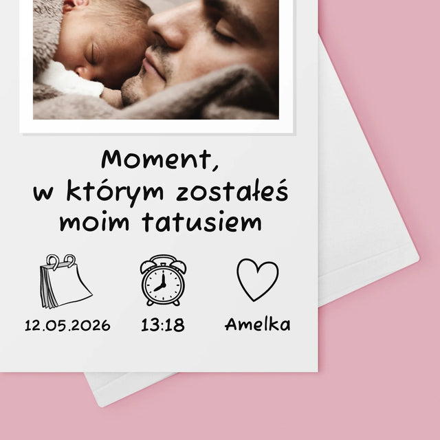 Zdjęcie i Podpis: Zostałeś Tatusiem - Kartka z Życzeniami