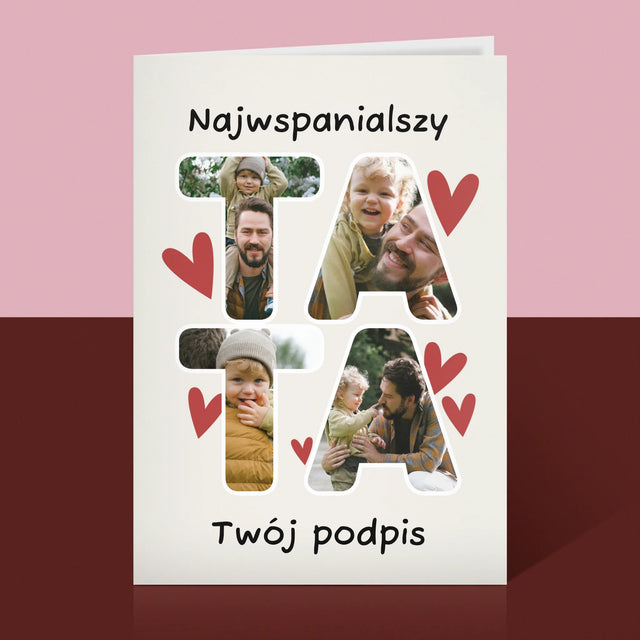 Słowo Ze Zdjęć: Najwspanialszy Tatuś - Kartka z Życzeniami