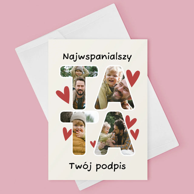 Słowo Ze Zdjęć: Najwspanialszy Tatuś - Kartka z Życzeniami