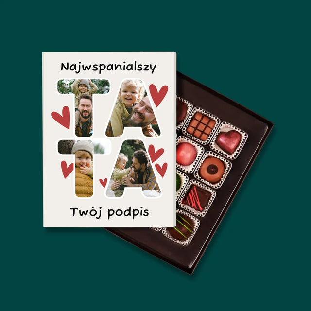 Słowo Ze Zdjęć: Najwspanialszy Tatuś - Personalizowane Praliny