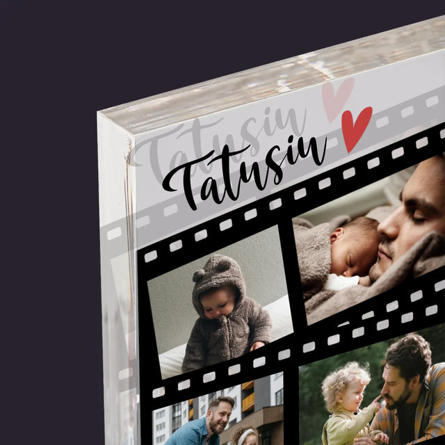 Fotokolaż: Tatuś Klisza - Blok Akrylowy z Nadrukiem