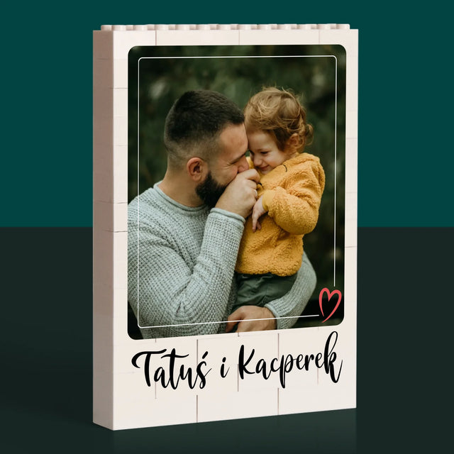 Zdjęcie i Podpis: Tatuś i Ja - Klocki LEGO z Nadrukiem