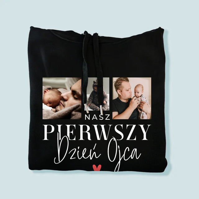 Fotokolaż: Na Pierwszy Dzień Ojca - Bluza Męska z Kapturem