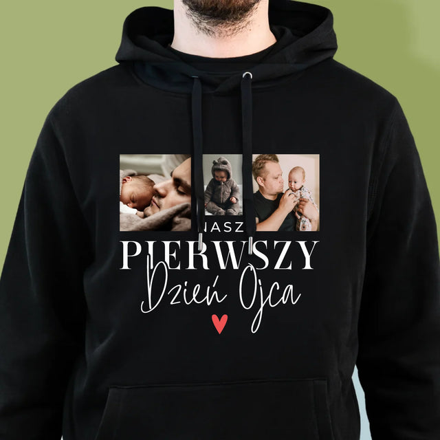 Fotokolaż: Na Pierwszy Dzień Ojca - Bluza Męska z Kapturem