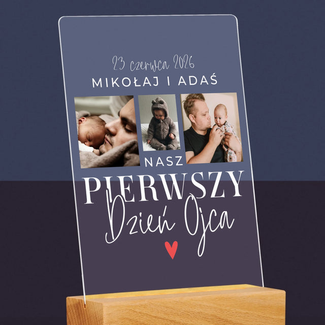 Fotokolaż: Na Pierwszy Dzień Ojca - Wydruk Na Szkle Akrylowym
