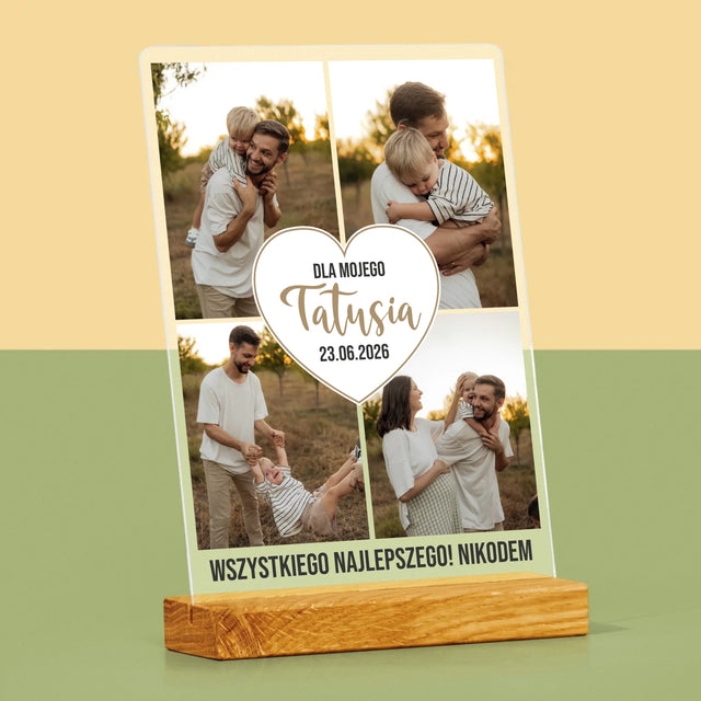 Fotokolaż: Dla Mojego Tatusia - Wydruk Na Szkle Akrylowym