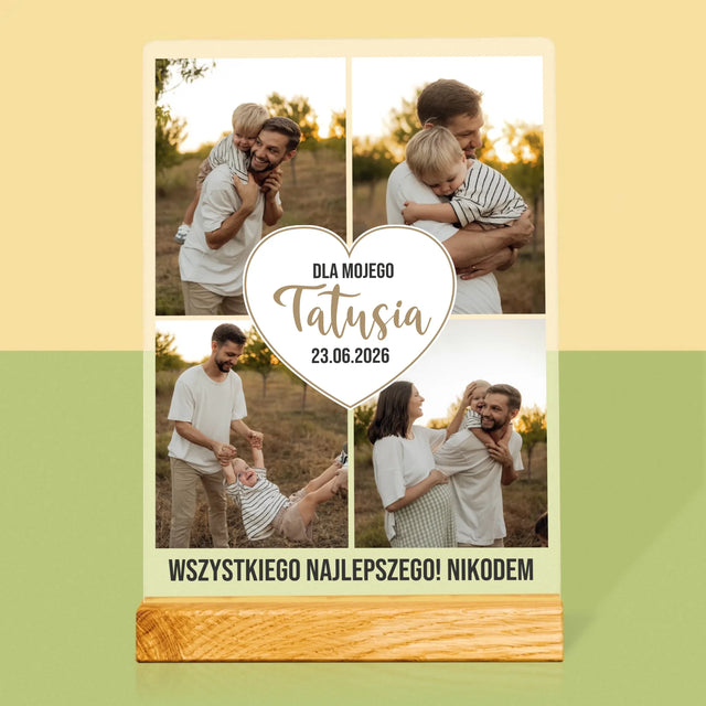 Fotokolaż: Dla Mojego Tatusia - Wydruk Na Szkle Akrylowym