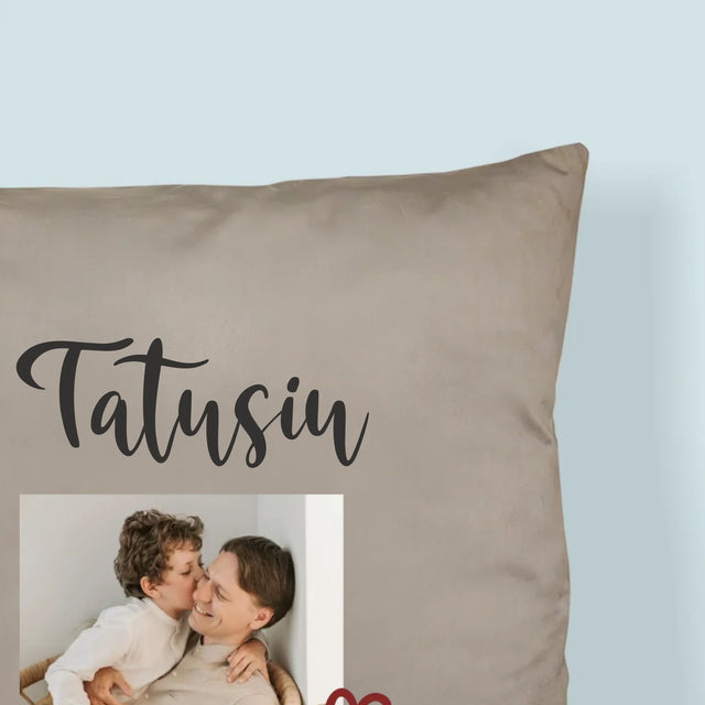 Fotokolaż: Tatusiu - Poduszka z Nadrukiem