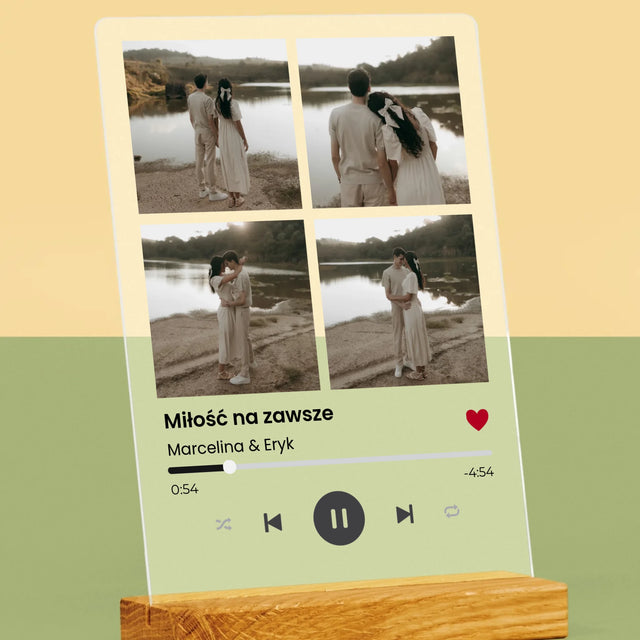 Fotokolaż: Spotify 4 Zdjęcia - Wydruk Na Szkle Akrylowym