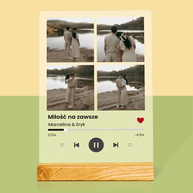 Fotokolaż: Spotify 4 Zdjęcia - Wydruk Na Szkle Akrylowym
