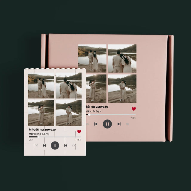 Fotokolaż: Spotify 4 Zdjęcia - Klocki LEGO z Nadrukiem