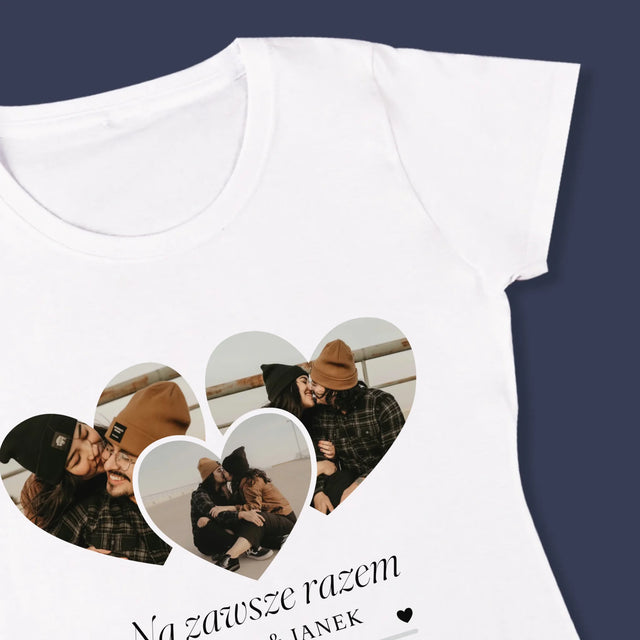 Fotokolaż: Spotify Serca - Koszulka Damska z Nadrukiem