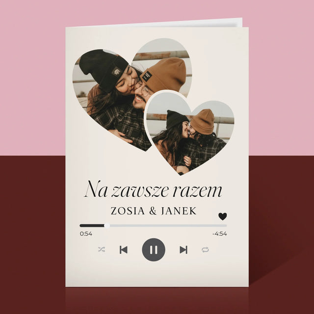 Fotokolaż: Spotify Serca - Kartka z Życzeniami