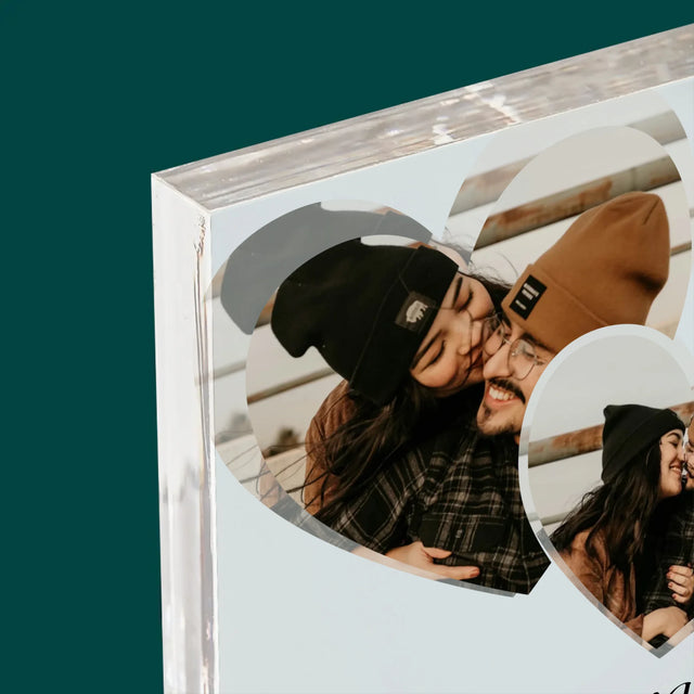 Fotokolaż: Spotify Serca - Blok Akrylowy z Nadrukiem