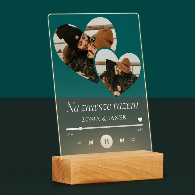 Fotokolaż: Spotify Serca - Wydruk Na Szkle Akrylowym