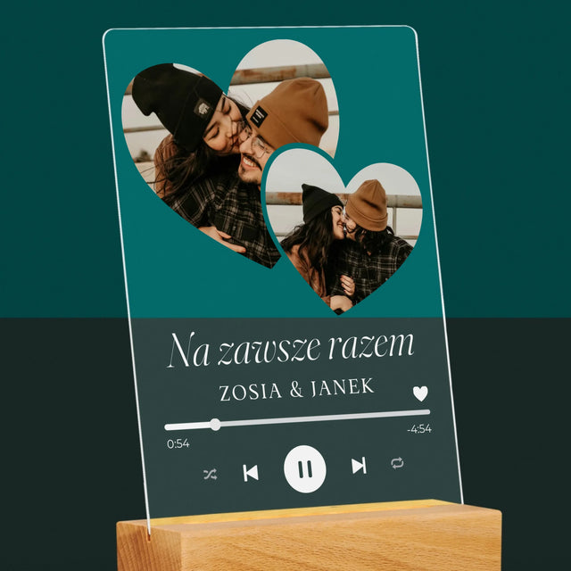 Fotokolaż: Spotify Serca - Wydruk Na Szkle Akrylowym