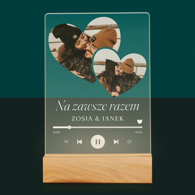 Fotokolaż: Spotify Serca - Wydruk Na Szkle Akrylowym