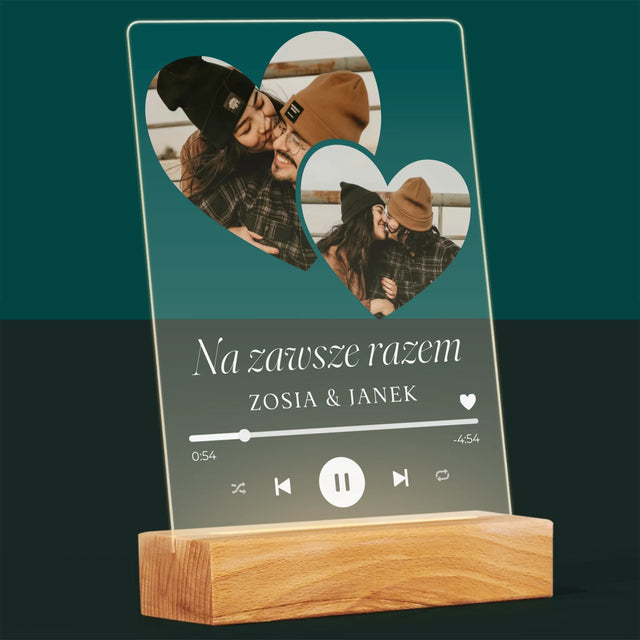 Fotokolaż: Spotify Serca - Wydruk Na Szkle Akrylowym