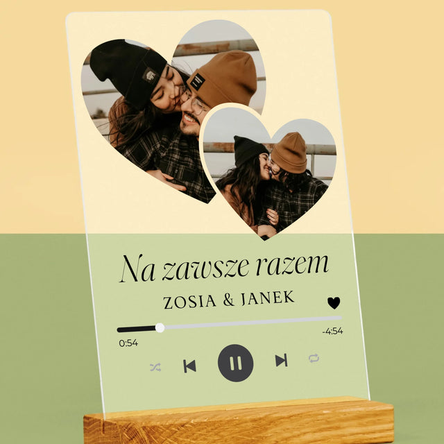 Fotokolaż: Spotify Serca - Wydruk Na Szkle Akrylowym