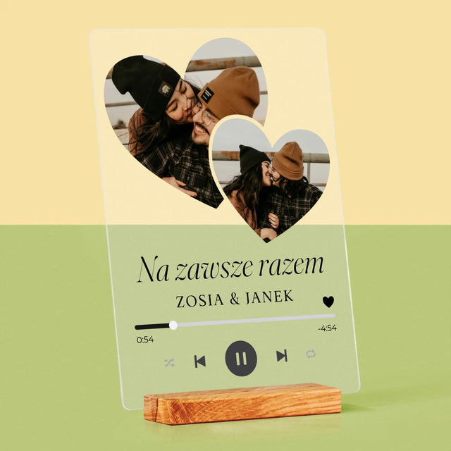 Fotokolaż: Spotify Serca - Wydruk Na Szkle Akrylowym