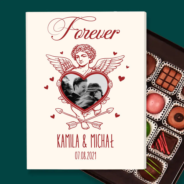 Zdjęcie i Podpis: Forever Kupidyn - Personalizowane Praliny