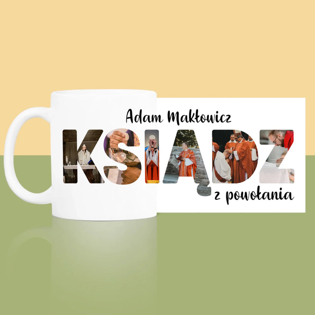 Słowo Ze Zdjęć: Ksiądz z Powołania - Kubek z Nadrukiem