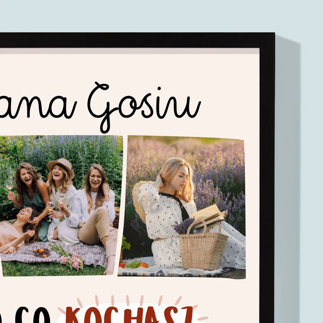 Fotokolaż: Urodziny Życzenia - Wydruk Obramowany