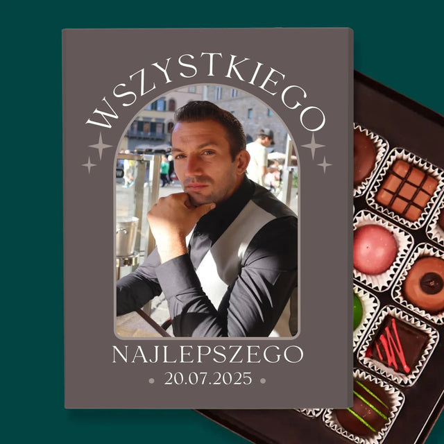 Zdjęcie i Podpis: Stylowe Urodziny - Personalizowany Praliny