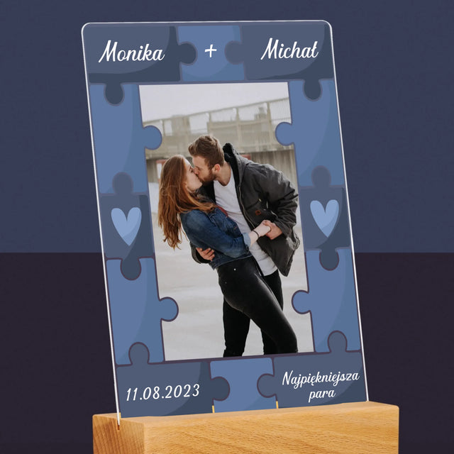 Zdjęcie i Podpis: Puzzle + Zdjęcie - Wydruk Na Szkle Akrylowym