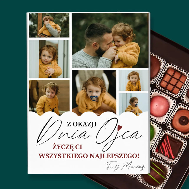 Fotokolaż: Wszystkiego Najlepszego z Okazji Dnia Ojca - Personalizowane Praliny