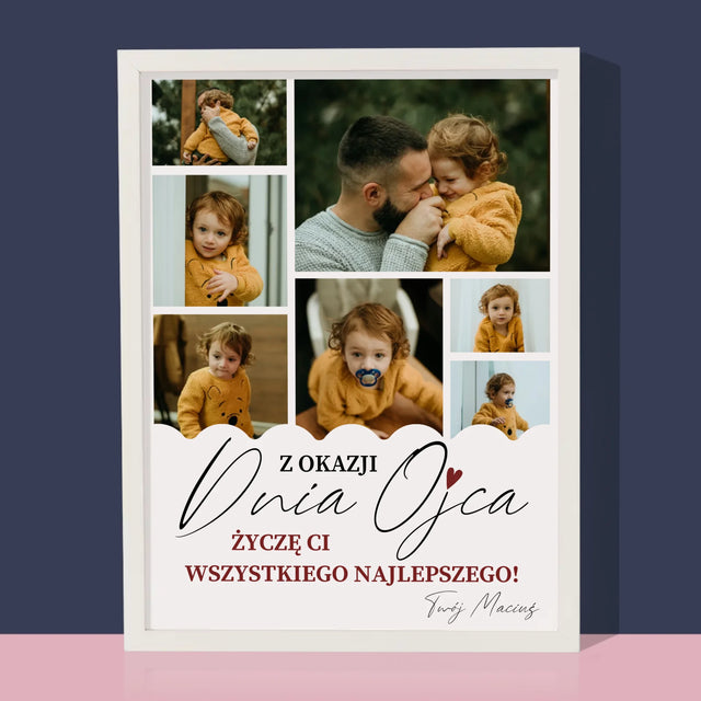 Fotokolaż: Wszystkiego Najlepszego z Okazji Dnia Ojca - Wydruk Obramowany