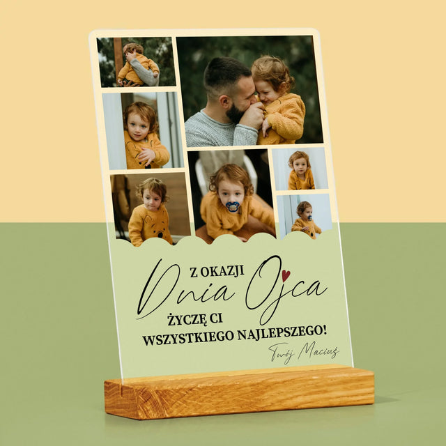 Fotokolaż: Wszystkiego Najlepszego z Okazji Dnia Ojca - Wydruk Na Szkle Akrylowym