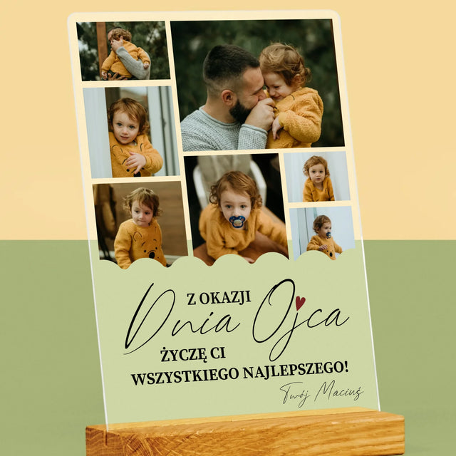 Fotokolaż: Wszystkiego Najlepszego z Okazji Dnia Ojca - Wydruk Na Szkle Akrylowym