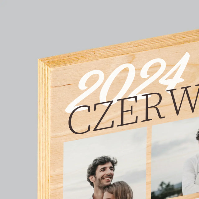 Fotokolaż: Mr&Mrs Data - Wydruk Na Drewnie