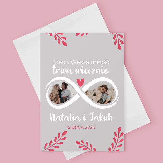 Fotokolaż: Niech Wasza Miłość Trwa Wiecznie - Kartka z Życzeniami