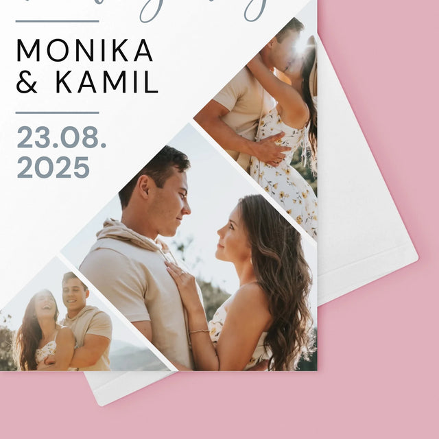 Fotokolaż: Nowożeńcy - Kartka z Życzeniami