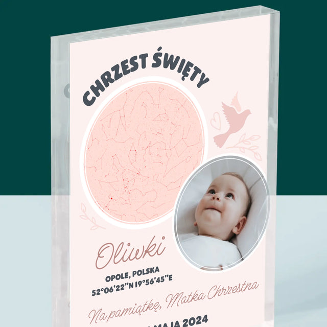 Mapa Gwiazd: Chrzest - Blok Akrylowy