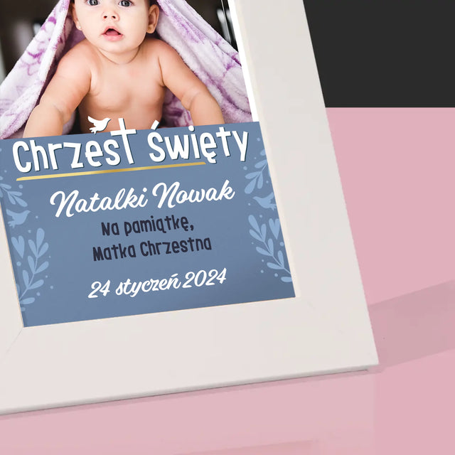 Zdjęcie i Podpis: Chrzest Święty - Ramka Na Zdjęcie