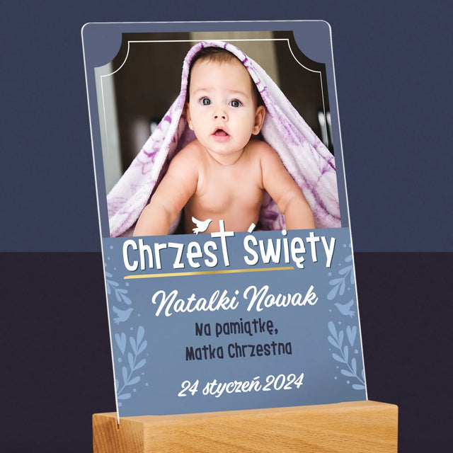 Zdjęcie i Podpis: Chrzest Święty - Wydruk Na Szkle Akrylowym