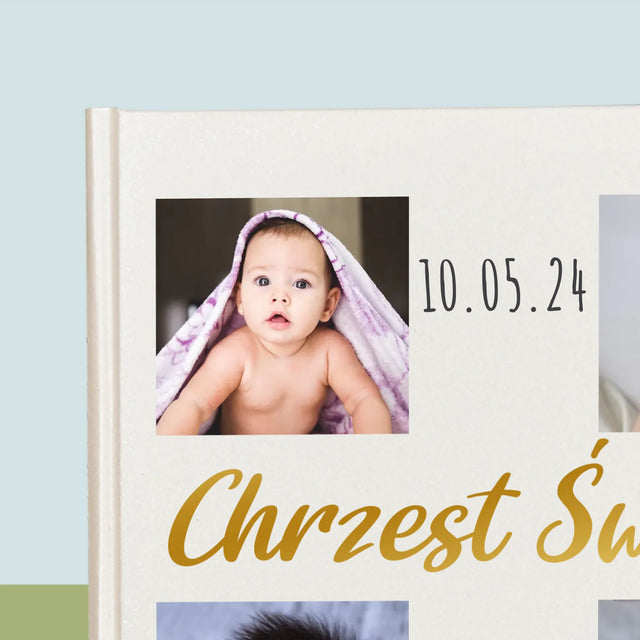 Fotokolaż: Chrzest Święty Krzyż - Biblia z Nadrukiem
