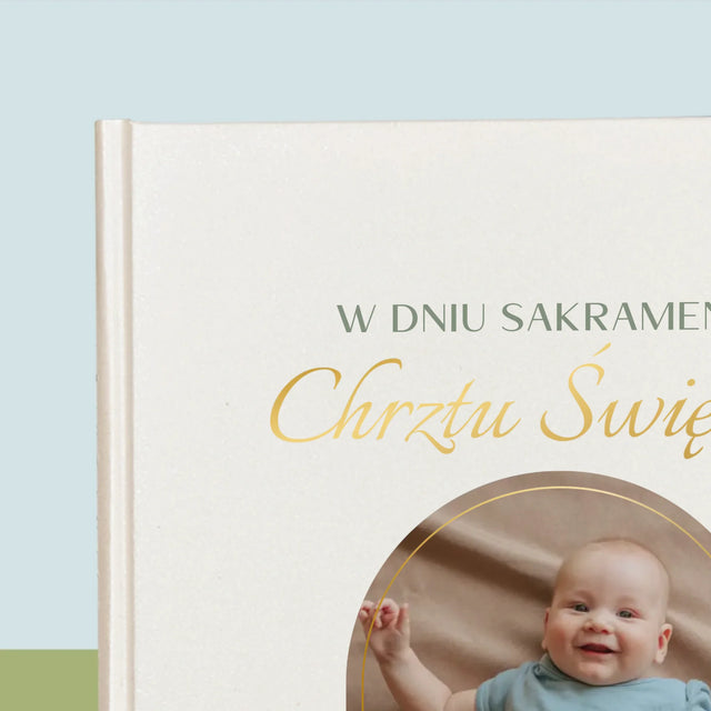 Zdjęcie i Podpis: Sakrament Chrztu Świętego - Biblia z Nadrukiem