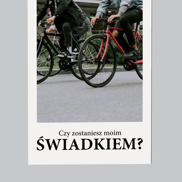 Zdjęcie i Podpis: Our Wedding Świadek - Magnes Na Lodówkę
